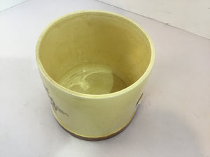 Mid-Century Yellow/Brown Ceramic Utensil Caddy