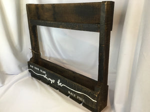 Wall Hanging Black/White Wood Words Shelf