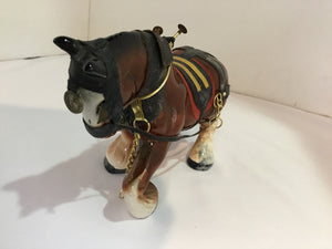 Brown/black Ceramic Horse Figurine