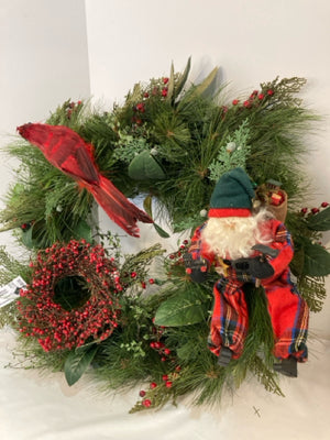 Wreath Green/Red Holiday Item