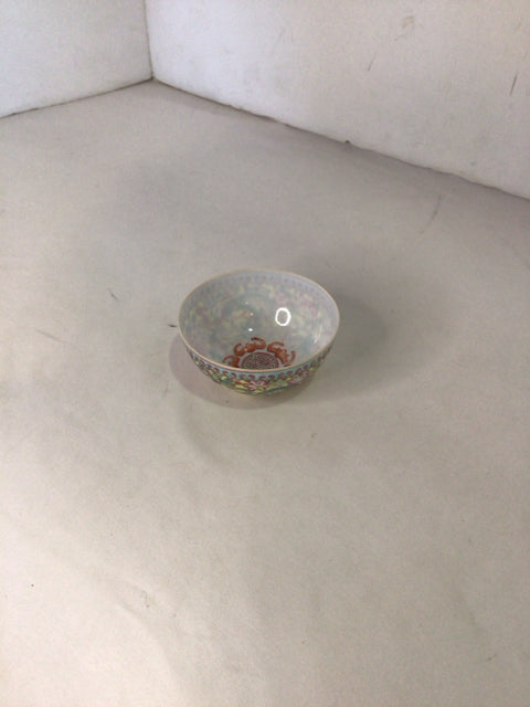 Chinese Blue/Yellow Porcelain Floral Bowl