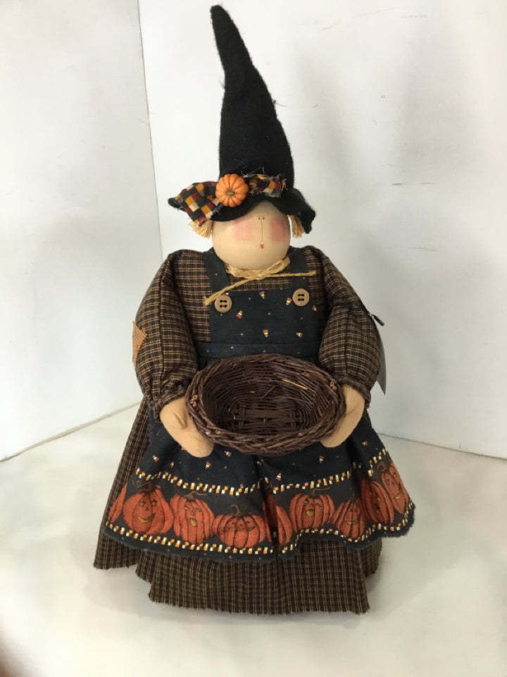 Fall Black/Orange Fabric Pilgrim Holiday Item