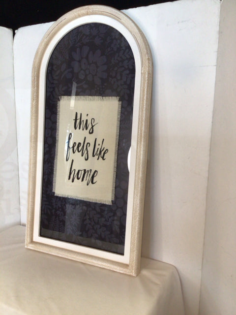 Black/White Words Arched Framed Art