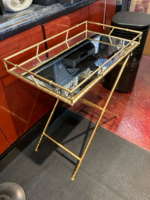 Tray Metal Folding Gold Table