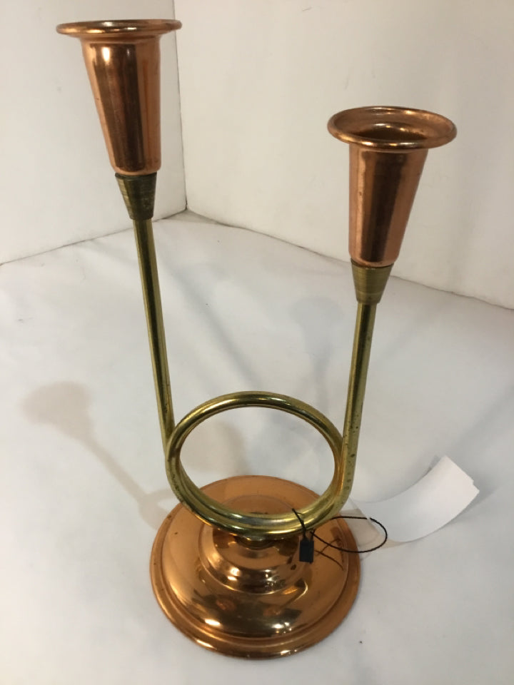 Double Copper Candlestick
