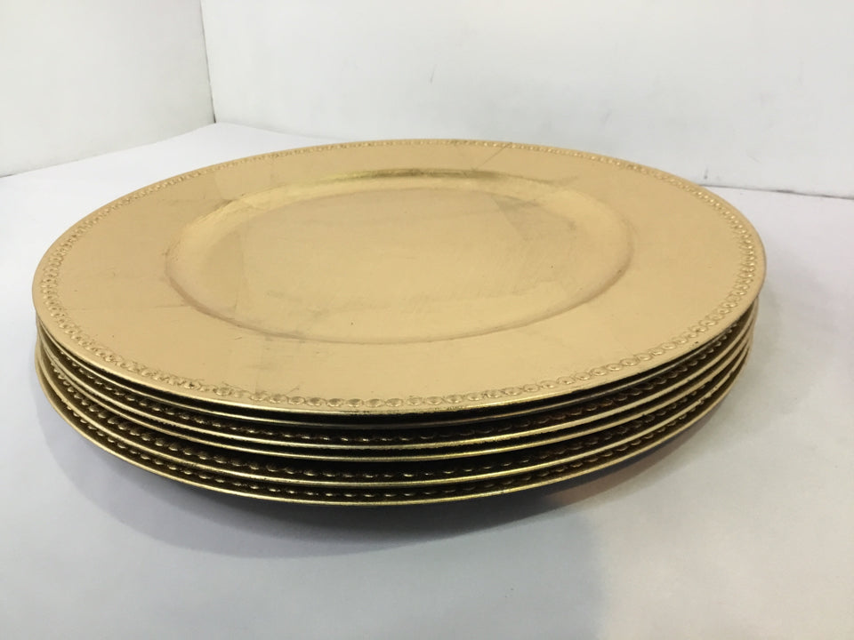 Christmas Gold Plate Set of 6 Holiday Item