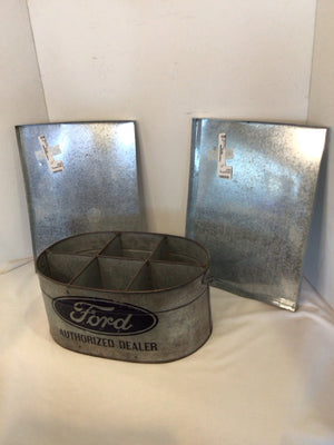Set of 3 Silver Galvanized Steel Tray