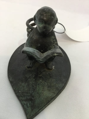 Gray Bronze Monkey Figurine