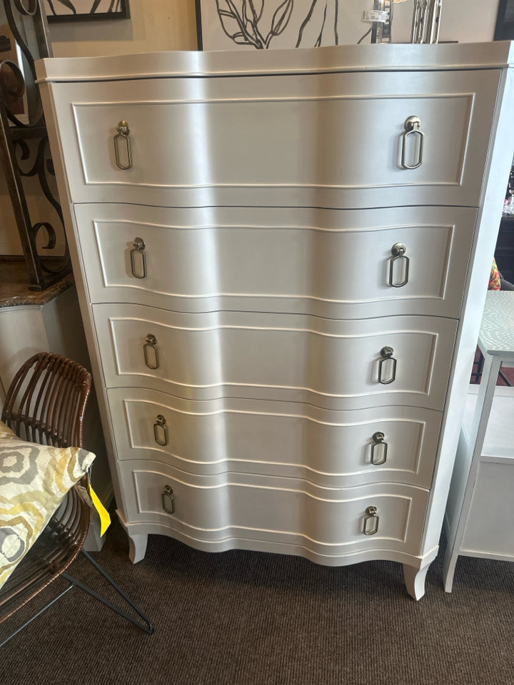 5 Drawer AS IS White Dresser/Chest