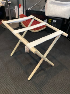 White Bamboo Luggage Rack