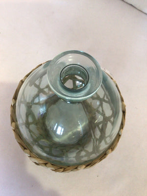 Clear/Tan Seagrass Vase
