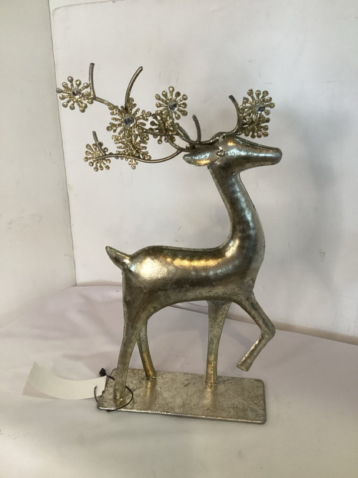 Reindeer Silver Metal Holiday Item