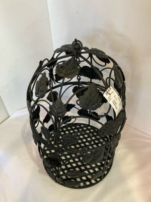 Black Metal Leaves Bird Cage