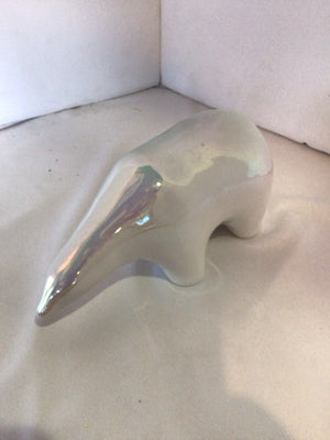 Iridescent Ceramic Polar Bear Figurine