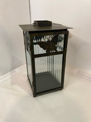 Black Metal Butterflies Lantern