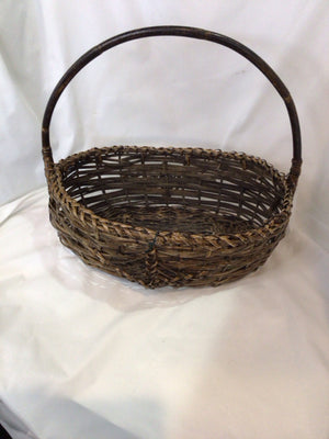 Brown Wicker Handled Basket