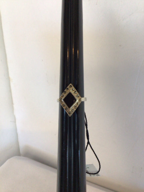 Sterling Silver Silver Onyx Ring