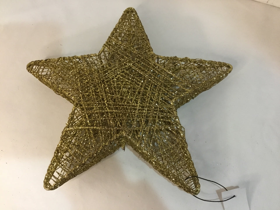 Gold Wire Glitter Star Holiday Item