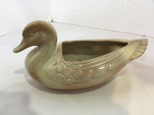 Cream Ceramic Duck Planter