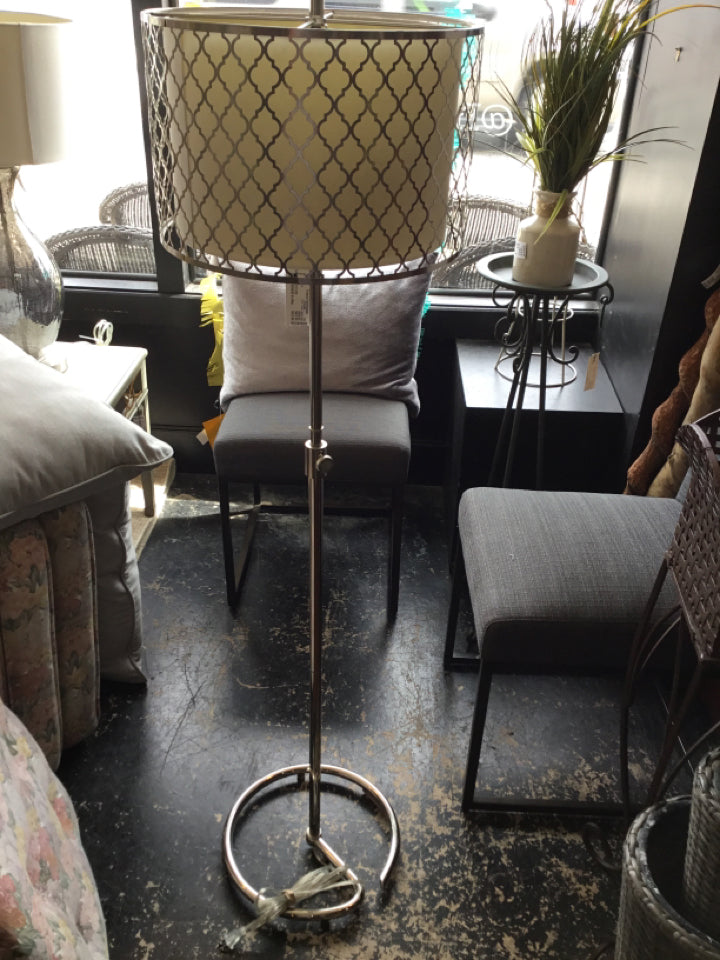 Floor Silver Metal Lamp