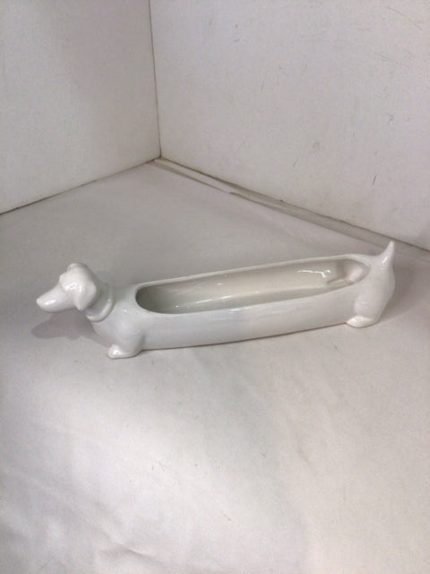 White Ceramic Dog Dish