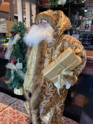 Gold Santa Holiday Item