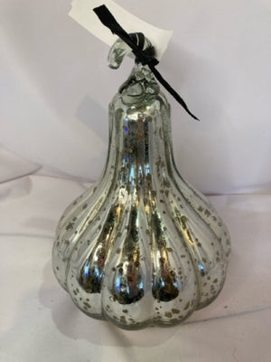 Cynthia Rowley Silver Mercury Glass Gourd Holiday Item