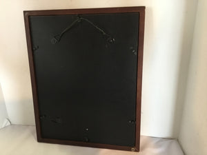 Signed Gray/White Portrait Framed Art