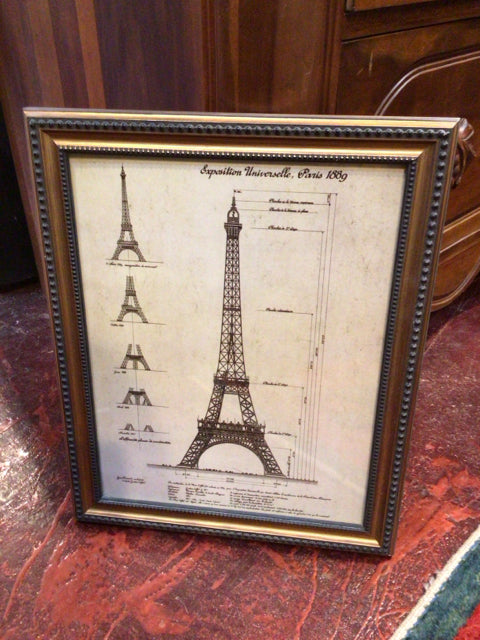Sepia Eiffel Tower Framed Art