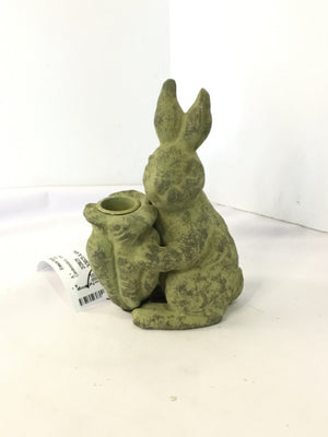 Green Ceramic Bunny Candleholder(s)