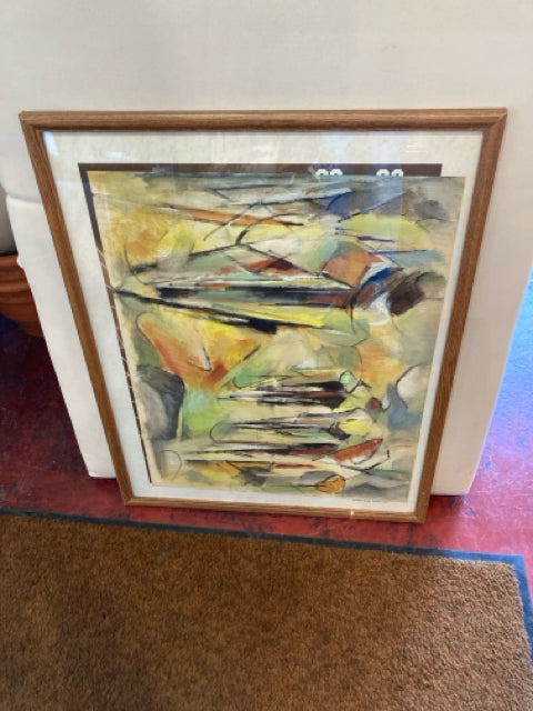 Abstract Multi-Color Framed Art