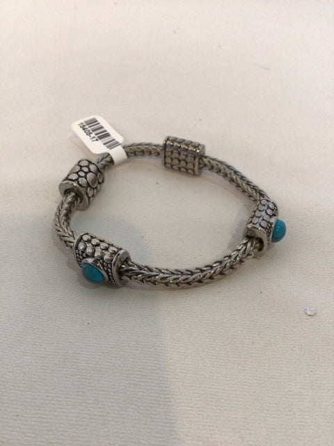 Silver/Aqua Bracelet