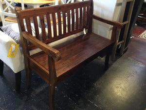 Rustic Wood Brown Bench