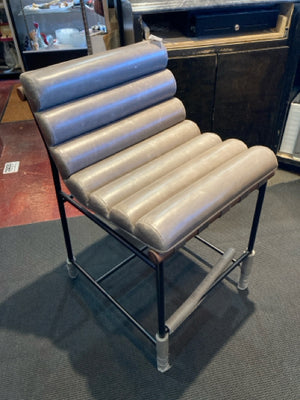 Denver Modern Vail Leather Gray Barstool/Bar Stool 2XJM59VS