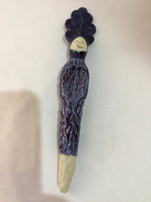 Original Blue Pottery Person Garden Access.