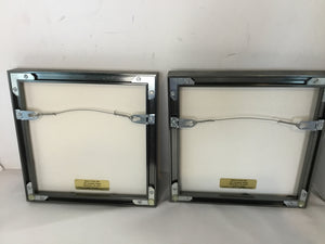 Pair Orange/Green Trees Framed Art
