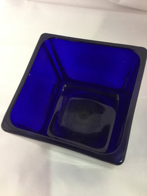 Blue Glass Square Vase