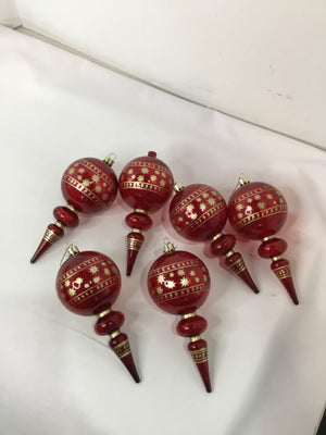 Bag of Red/Gold Glass Ornaments Holiday Item