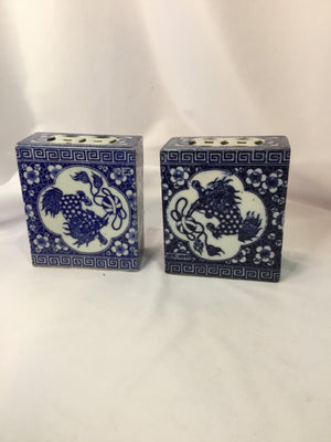 Chinese Blue/White Porcelain Pair Vase