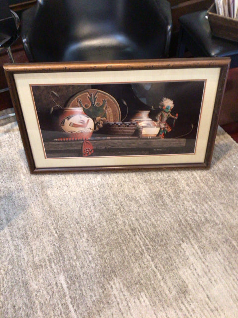 Southwestern Black/Multi Framed Art