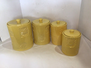 Sonoma Set of 4 Yellow Ceramic Canister Set