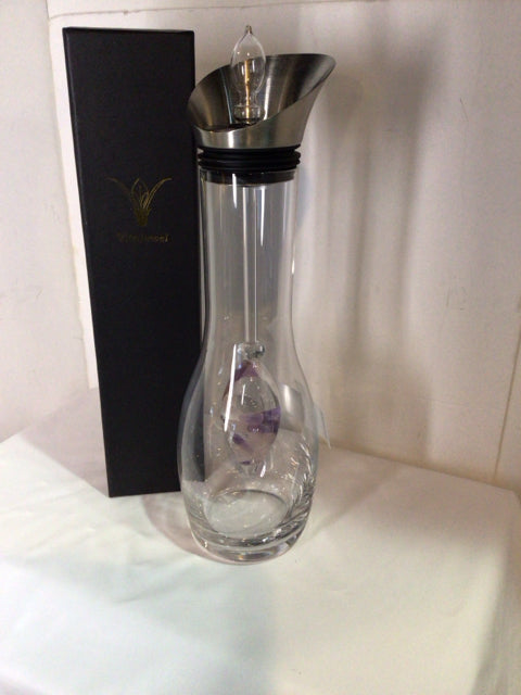 Clear/Purple Crystal Decanter