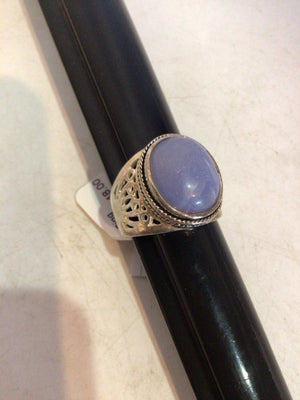 Sterling Silver Blue Chalcedony Ring