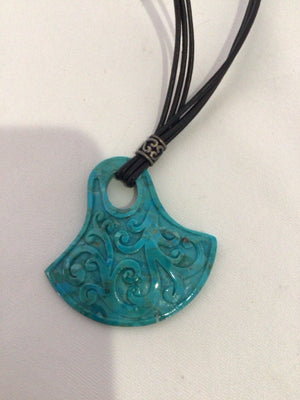 Turquoise Carved Necklace