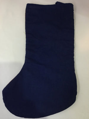 Stocking Blue/White Polyester Snowman Holiday Item