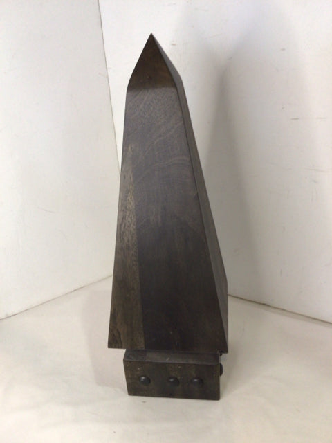 Brown Wood Obelisk Statue
