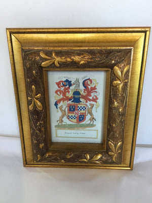 Red/Blue Coat of Arms Framed Art