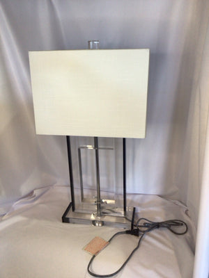 Riverbend Home Modern Clear Crystal Square Lamp