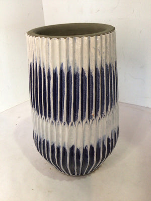 Crate & Barrel Blue/White Pottery Vase