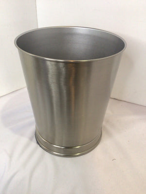 Silver Metal Waste Basket
